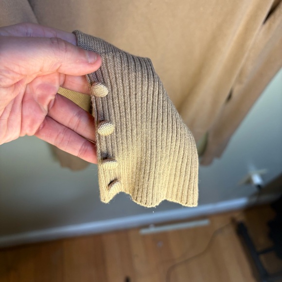 Spense Knits Brown Knit Turtleneck Medium Long Sleeve Neutral Minimalist Sweater - Picture 3 of 12